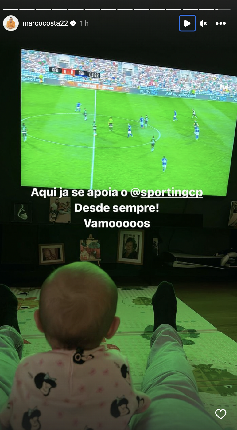 Marco Costa mostra-se a apoiar clube do ‘coração’ com a filha bebé: &#8220;Desde sempre&#8230;&#8221;
