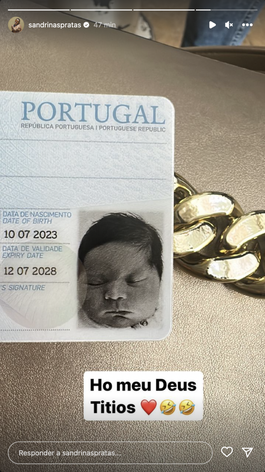 Sandrina Pratas mostra Cartão de Cidadão da filha bebé: &#8220;Oh meu Deus titios&#8230;&#8221;