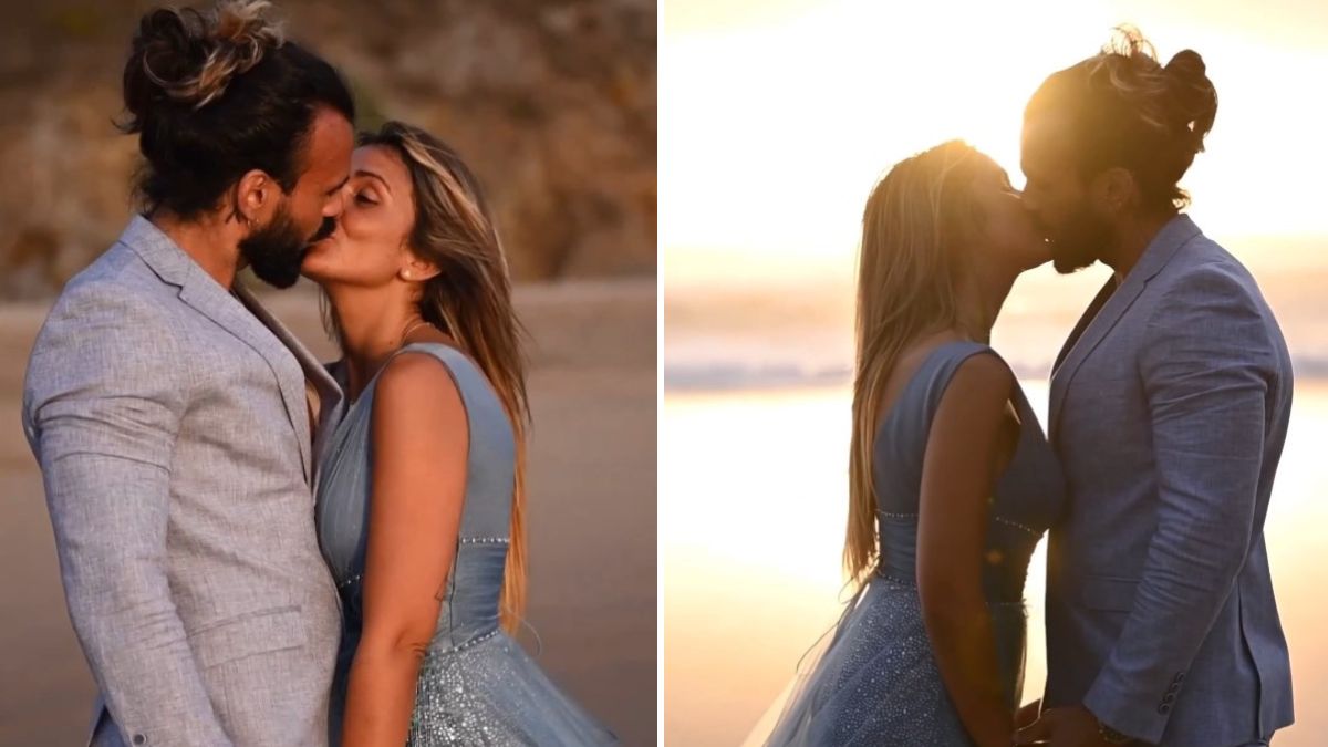 Domingos Terra e Isa Oliveira encantam seguidores com beijo apaixonado: &#8220;O amor é lindo&#8230;&#8221;