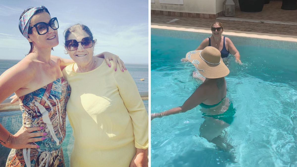 &#8220;Haja alegria&#8221;: Elma Aveiro mostra-se a &#8216;dar show&#8217; na piscina com Dolores Aveiro