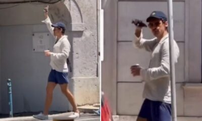 Vídeo: Harry Styles apanhado a passear pelas ruas de Lisboa&#8230; e a acenar aos fãs