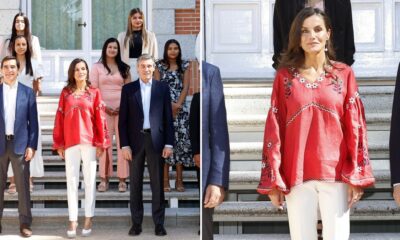 Rainha Letizia estreia blusa de marca ucraniana com significado especial