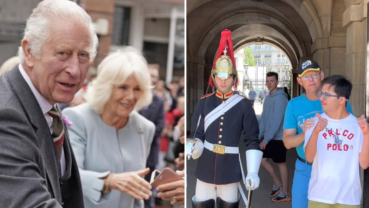 Inédito! Guarda do rei Carlos III tem gesto de carinho para com jovem com síndrome de Down