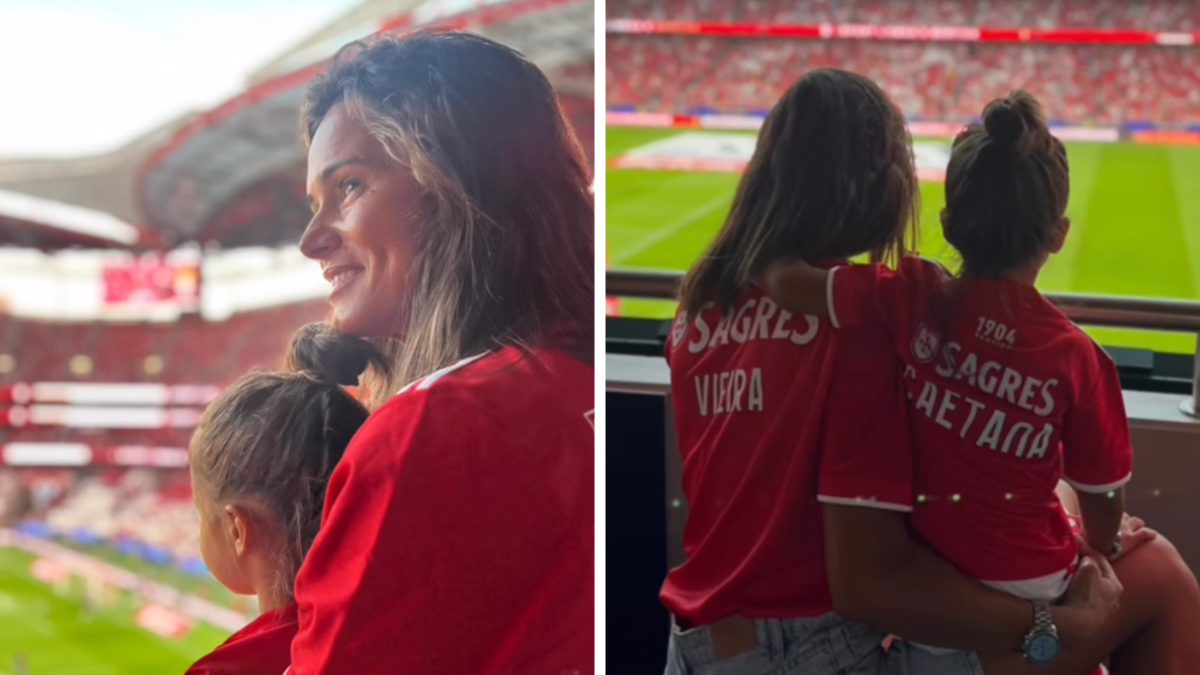 Cláudia Vieira mostra a primeira vez de Caetana no estádio da Luz: “Deu para tudo…”