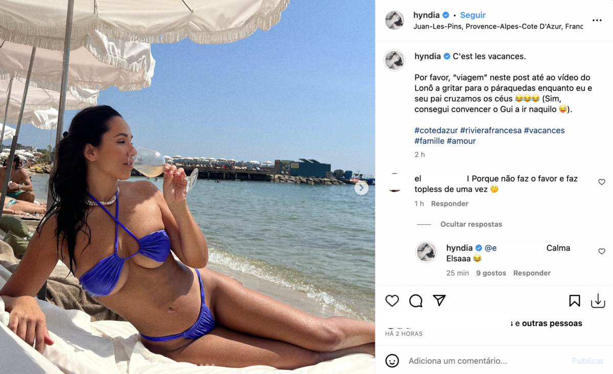 Rita Pereira reage a mensagem de fã após fotos em biquíni: &#8220;Porque não faz topless de uma vez?&#8221;