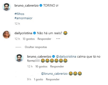 &#8220;Amor maior&#8221;: Bruno Cabrerizo mostra-se com os filhos e Cristina Ferreira deixa comentário