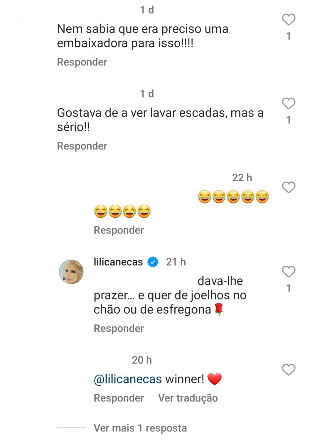 Lili Caneças promove &#8220;lavagem dos degraus&#8221;, é confrontada e reage: &#8220;Gostava de a ver lavar escadas, mas a sério&#8230;&#8221;