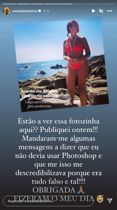 Susana Dias Ramos é “acusada” de “dar retoques” nas fotos e reage: “Mandaram-me algumas mensagens…”