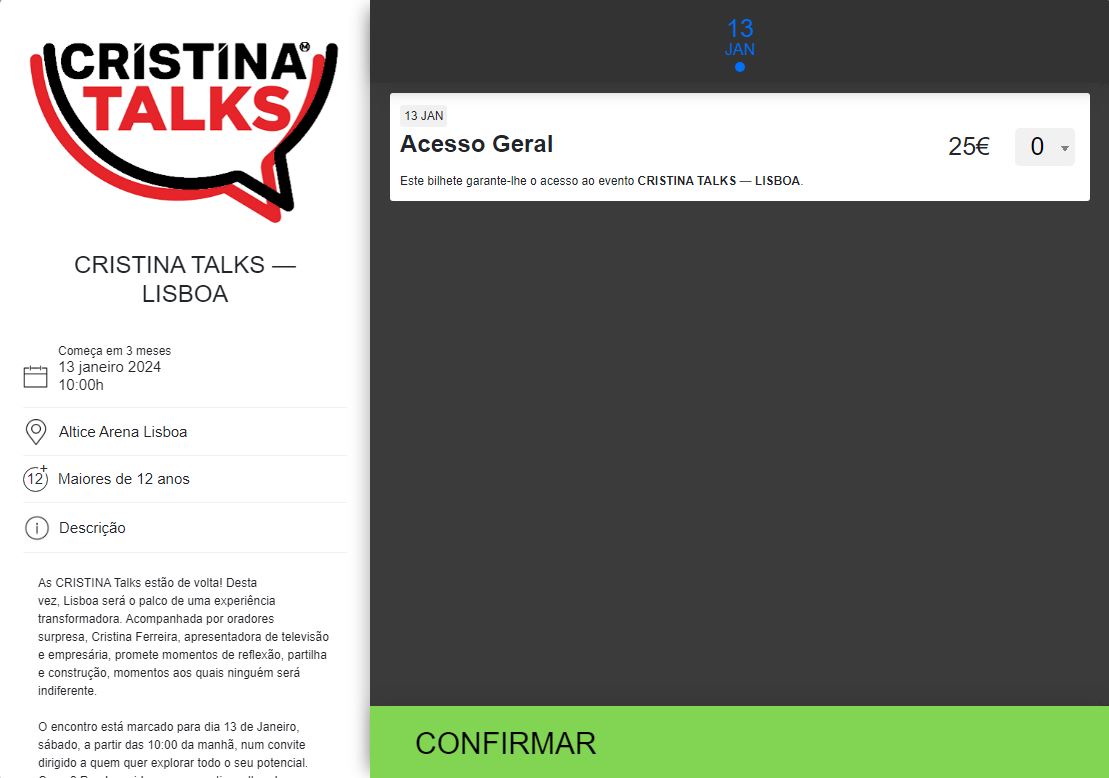 Cristina Ferreira regressa ao Altice Arena e aumenta o preço do bilhete para o &#8220;Cristina Talks&#8221;