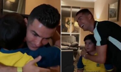 Após (muitas) lágrimas, Cristiano Ronaldo concretiza sonho de menino no Irão: &#8220;Venha esse abraço&#8230;&#8221;