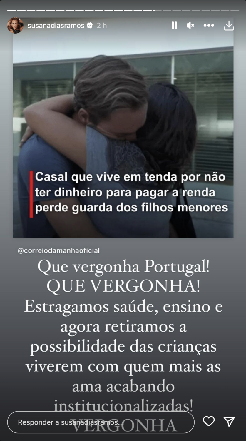 Susana Dias Ramos &#8216;perplexa&#8217; com notícia de casal que perdeu a guarda dos filhos: &#8220;Que vergonha Portugal!&#8221;