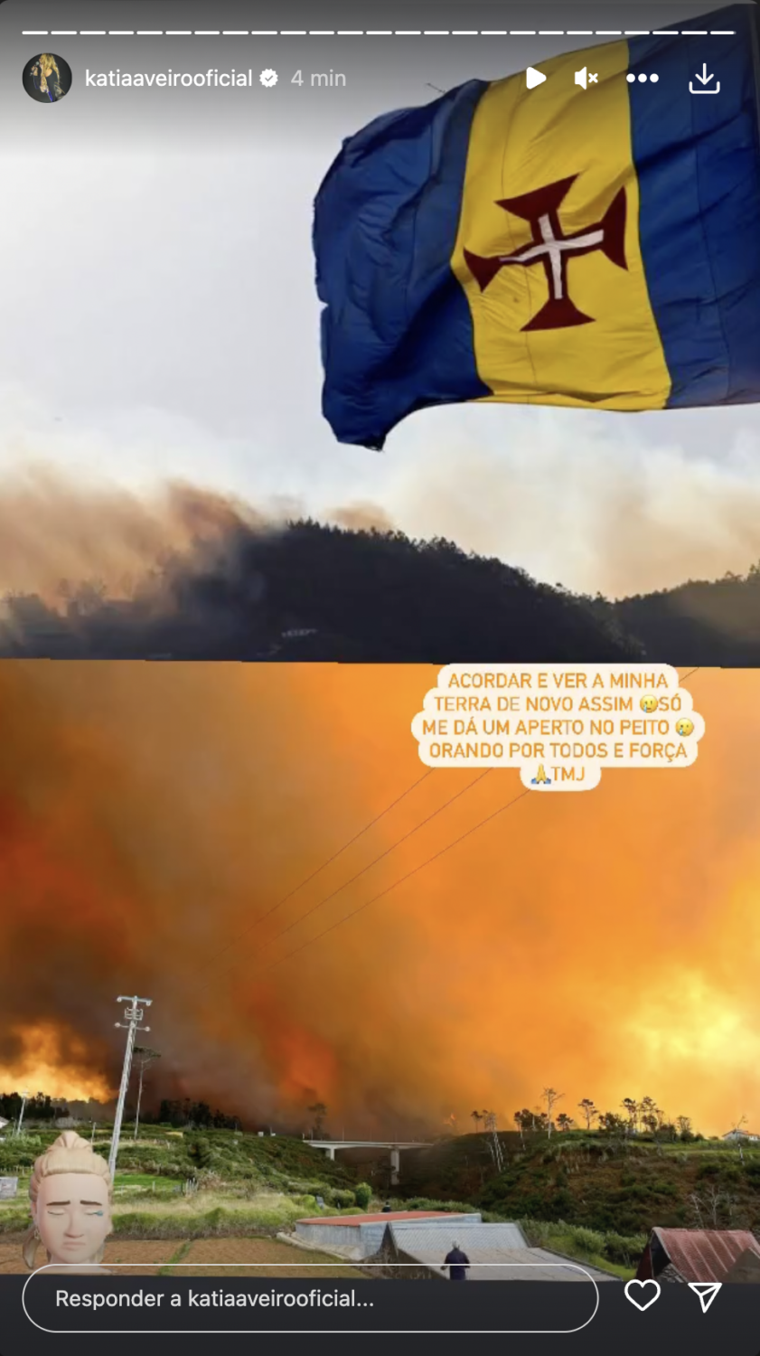 Dor! Katia Aveiro de &#8216;coração partido&#8217; com incêndios na Madeira: &#8220;Orando por todos&#8230;&#8221;