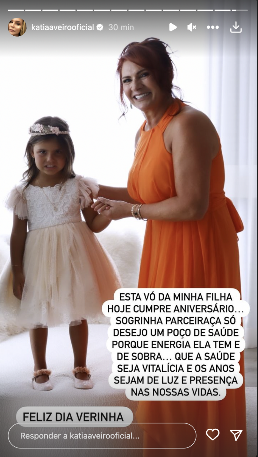 Katia Aveiro celebra aniversário da &#8220;sogrinha&#8221;: &#8220;Só desejo um poço de saúde&#8230;&#8221;