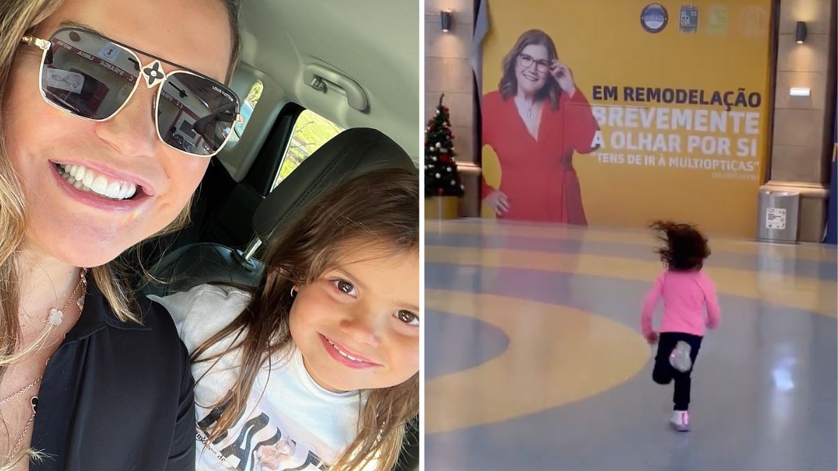 Que amor! Katia Aveiro mostra reação da filha ao ver a avó Dolores Aveiro num cartaz