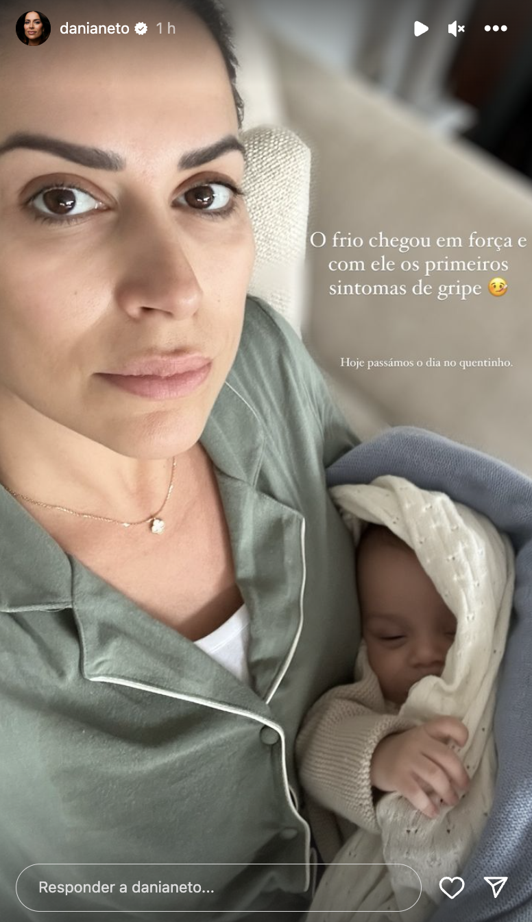 Dânia Neto mostra-se ao lado do filho bebé e deixa alerta: &#8220;O frio chegou em força&#8230;&#8221;