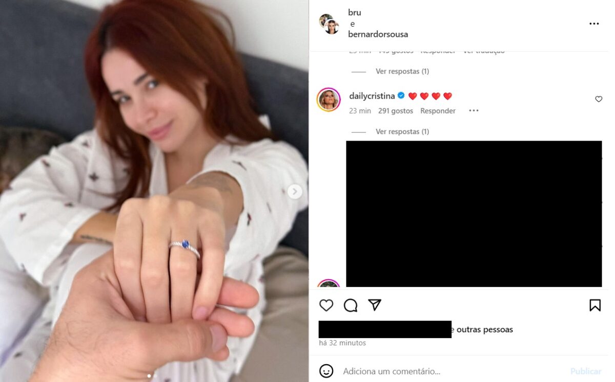 Cristina Ferreira reage ao noivado de Bruna Gomes e Bernardo Sousa