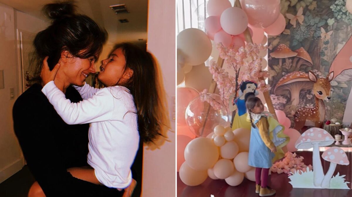 Cláudia Vieira mostra festa de aniversário de Caetana: &#8220;E foi logo dar um grande beijo&#8230;&#8221;