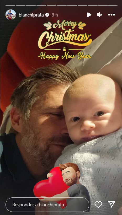 Amor! Pedro Bianchi Prata partilha foto de Natal com o filho Vicente