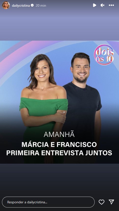Francisco Monteiro e Márcia Soares juntos na TVI para &#8220;primeira entrevista em conjunto&#8221;