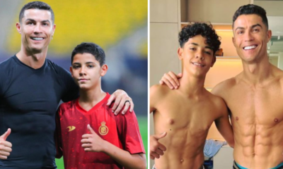 Tal pai, tal filho! Cristiano Ronaldo e Cristiano Júnior mostram-se em forma e fãs reagem: &#8220;Haja saúde meninas&#8221;