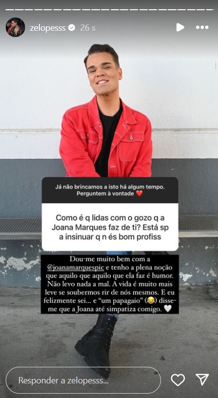 Zé Lopes relativiza piadas de Joana Marques: “A Joana até simpatiza comigo…”