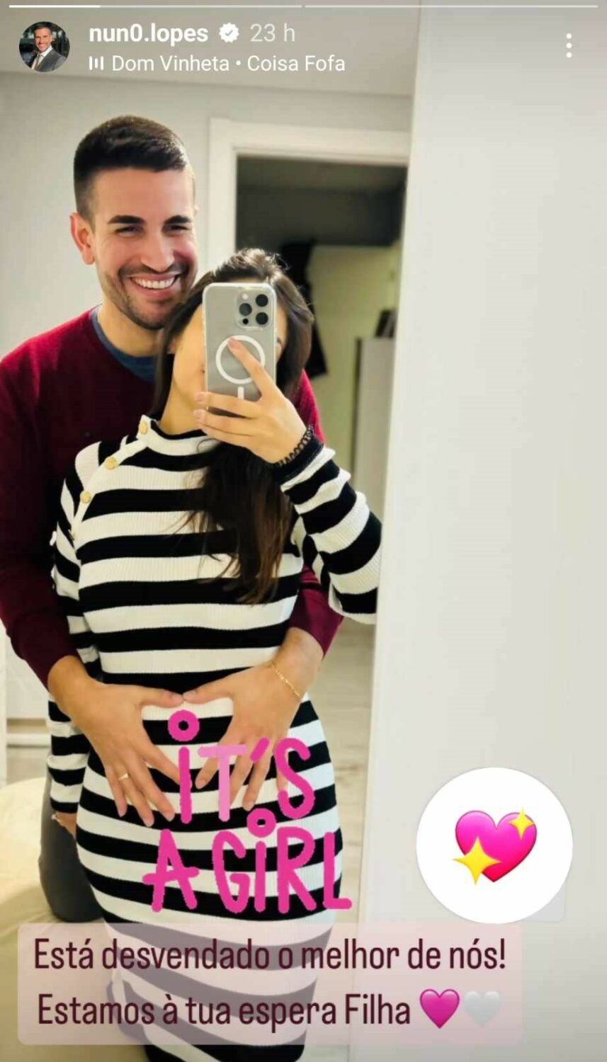 Menino ou Menina? Nuno Lopes anuncia sexo do bebé: “Estamos à tua espera…”