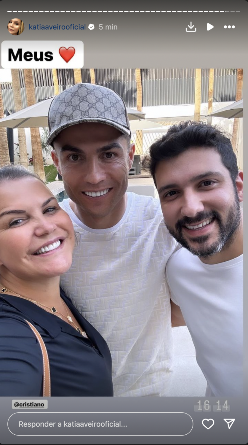 Katia Aveiro mostra-se com Cristiano Ronaldo e os sobrinhos: &#8220;Riquezas da gente&#8221;