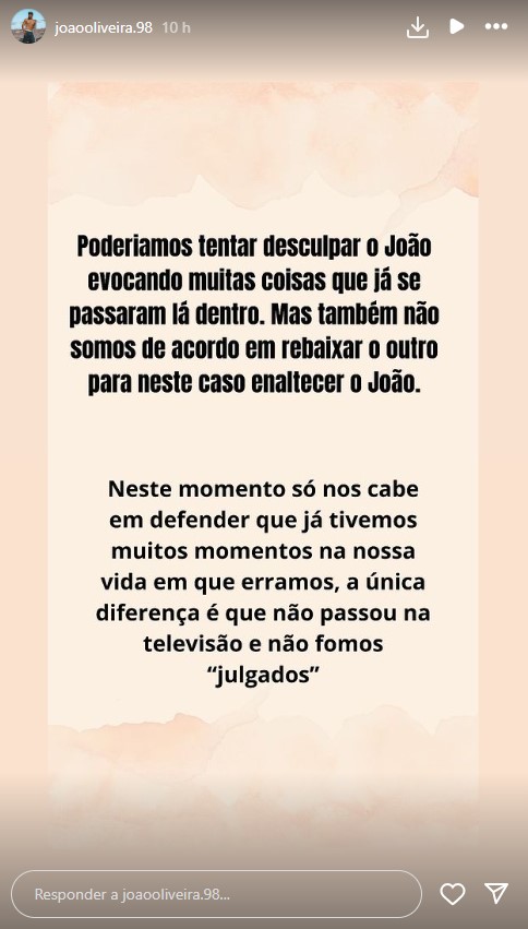 Família de João Oliveira &#8216;quebra silêncio&#8217; sobre polémica: &#8220;Não levem à letra o que ele disse&#8230;&#8221;