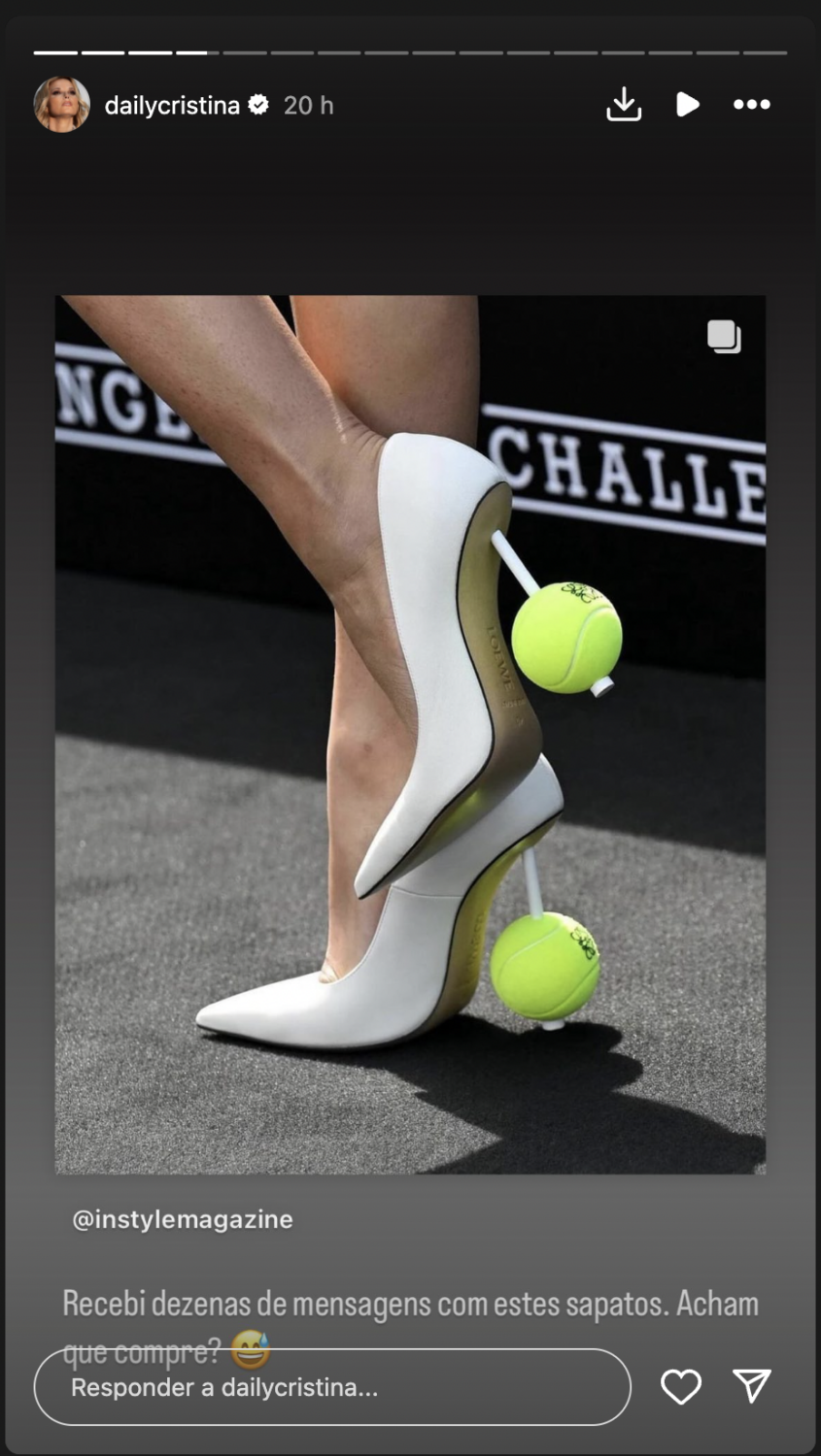 Sapatos com bolas de ténis? Cristina Ferreira recebe &#8216;dica&#8217; e brinca: &#8220;Acham que compre?&#8221;