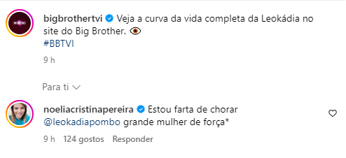 Noélia Pereira emocionada com revelações de Leokádia Pombo: “Estou farta de chorar…”