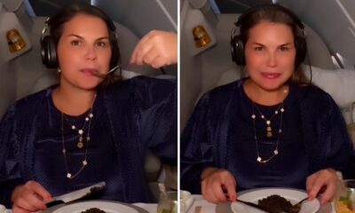 Katia Aveiro mostra reação ao provar caviar e desabafa: &#8220;Fico como estou, bem brega&#8221;